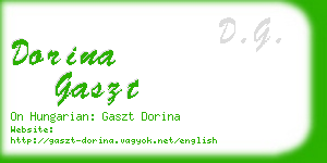 dorina gaszt business card